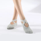 Women Non Slip Yoga Grip Socks Pilates Ballet Dance Cotton Sport