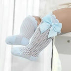 Baby Girl Lace Knee Socks Cotton Bow Socks 0-24 Months