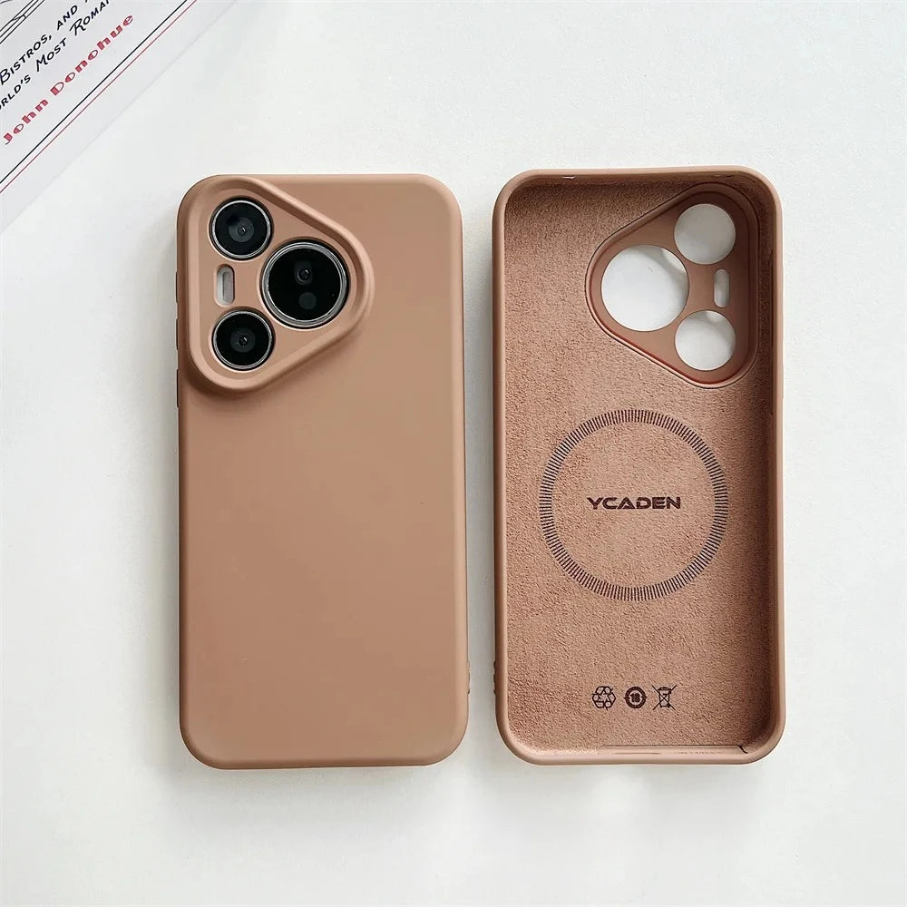 Luxury MagSafe Liquid Silicone Case for Huawei Pura 80 Pro & 80 Ultra