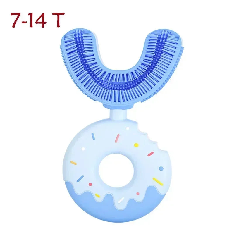 360° U Shape Baby Toothbrush Soft Silicone Infant Teether Brush