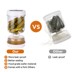 Olive & Pickle Strainer Jar Airtight Flip Food Storage Container