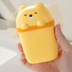 Cartoon Bear Soap Box – Waterproof Portable Travel & Bathroom Storage Case