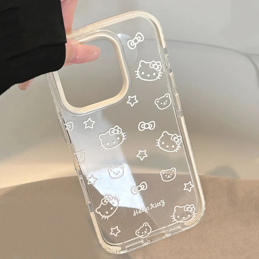 Cute Hello Kitty Transparent iPhone Case