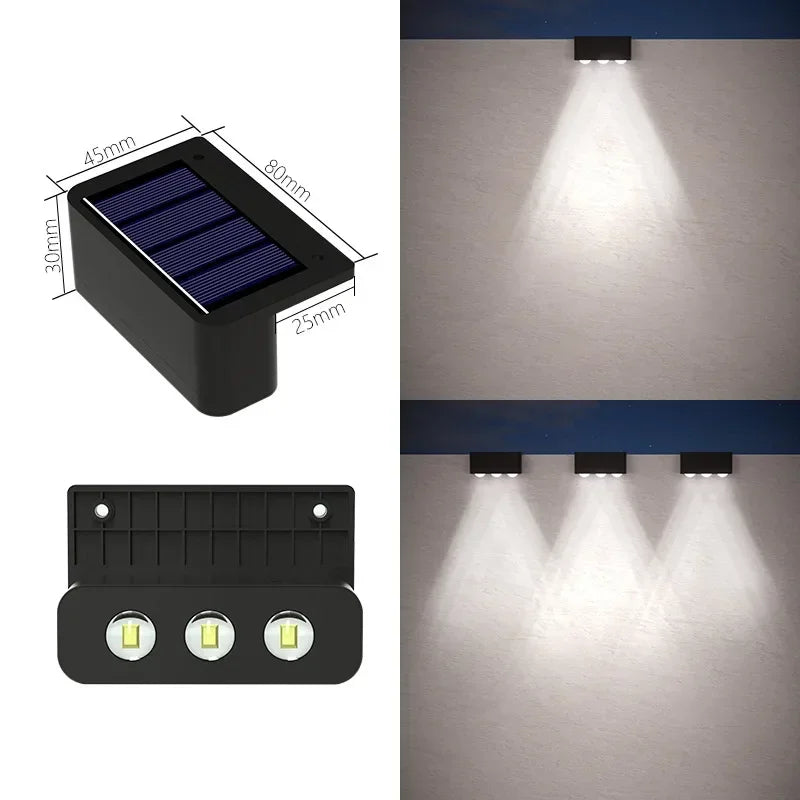 Waterproof Solar Wall Lights for Garden, Fence & Pathway Decor