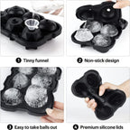Diamond Rose Gun Shape Ice Cube Mold Silicone Cocktail Ice Maker Tray