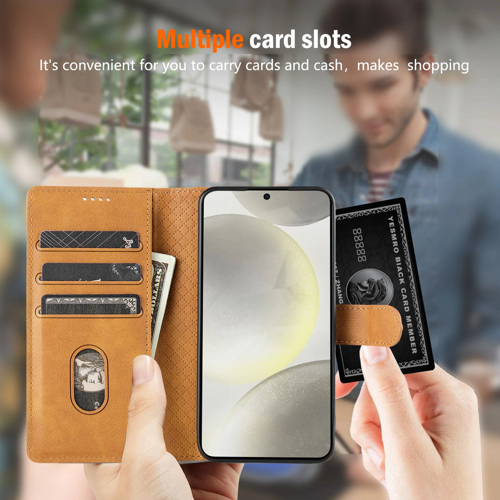 Business Leather Wallet Case for Samsung Galaxy S22 S23 S24 S25 S26