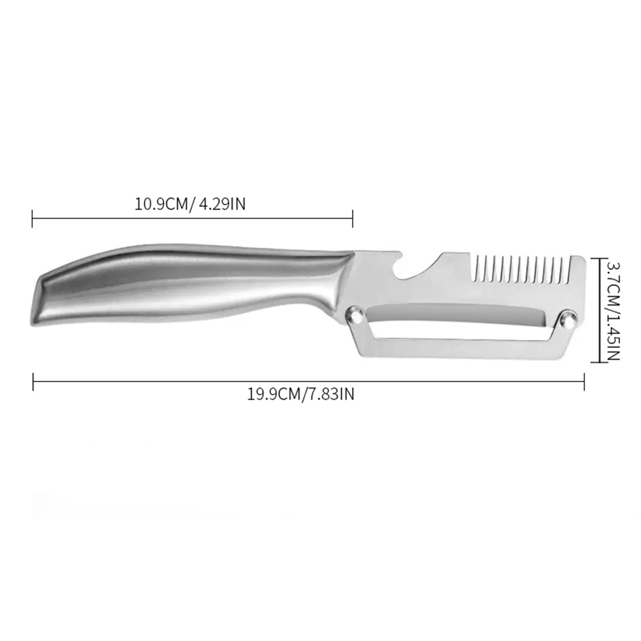 Multifunctional 3-in-1 Stainless Steel Peeler – Slicer & Shredder Tool