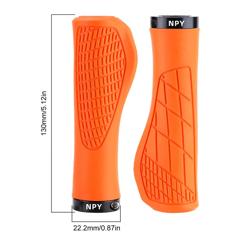 MTB Handlebar Grips Lock-On Anti-Slip Soft Rubber 22.2mm Bike
