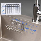 Stainless Steel Sponge Holder Suction Cup Kitchen Sink Caddy