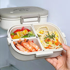 WORTHBUY 800ML Lunch Box Removable 3 Compartment Microwave Bento Box