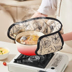 Cotton Linen Oven Mitt – Heat Resistant BBQ & Baking Glove
