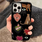 Luminous Graffiti Love Case for iPhone 16 15 14 13 12 11 Pro Max