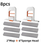 2/8pcs Self-Squeezing Desktop Mops Handheld Sponge Mop for Home Bathroom Kitchen Foldable Tabletop Scrubber Mini Cleaning Tools
