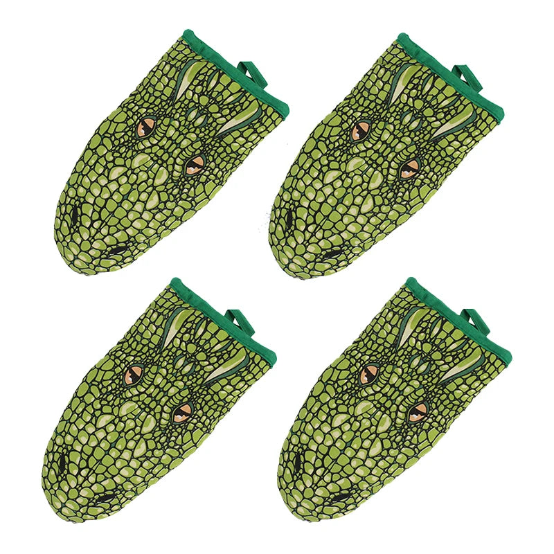 Cartoon Crocodile Oven Mitt – Heat Resistant BBQ & Baking Glove