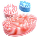 Baby Double-Sided Bath Brush Soft Silicone Hair & Body Brush