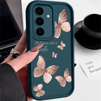 Gold Butterfly TPU Case for Samsung Galaxy S22 S23 S24 S25 S26