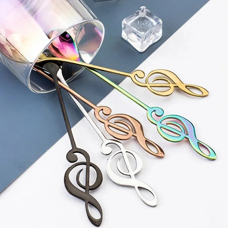 Musical Notes Spoon 304 Stainless Steel – Creative Coffee & Dessert Spoon