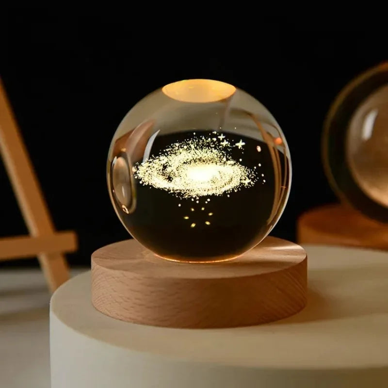 3D Solar System Crystal Ball LED Decoration Lamp Secondary image