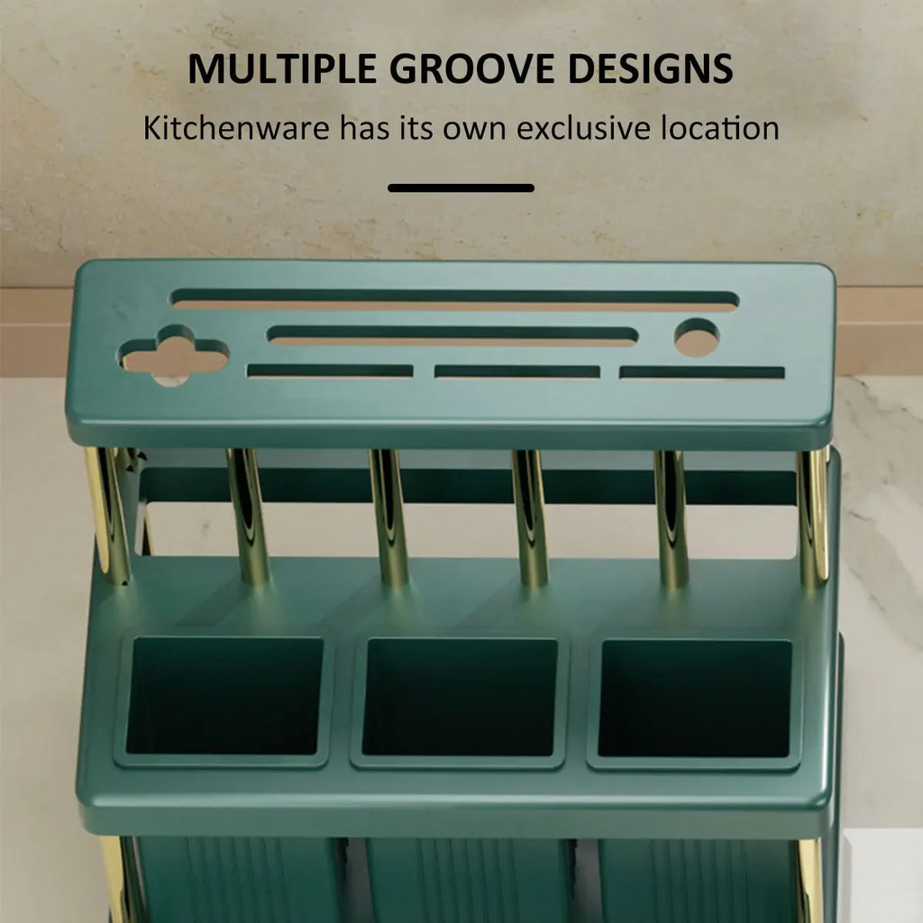 Kitchen Knife Holder Cutlery Drainer Rack