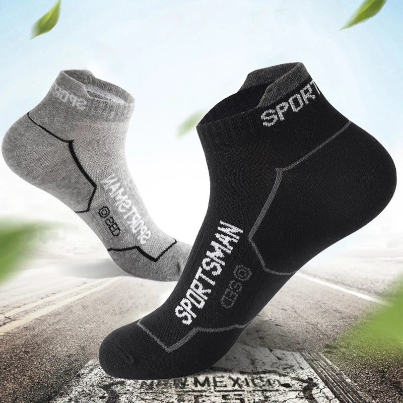 Breathable Basketball Socks Men 6 Pairs Sweat Absorbent Mesh Running