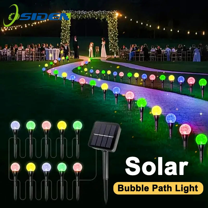 30 LED Solar Bubble Ball Lights Garden Decor