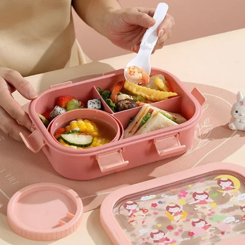 Cartoon Lunch Box 1000/1350ML Sealed Leakproof Bento Food Container