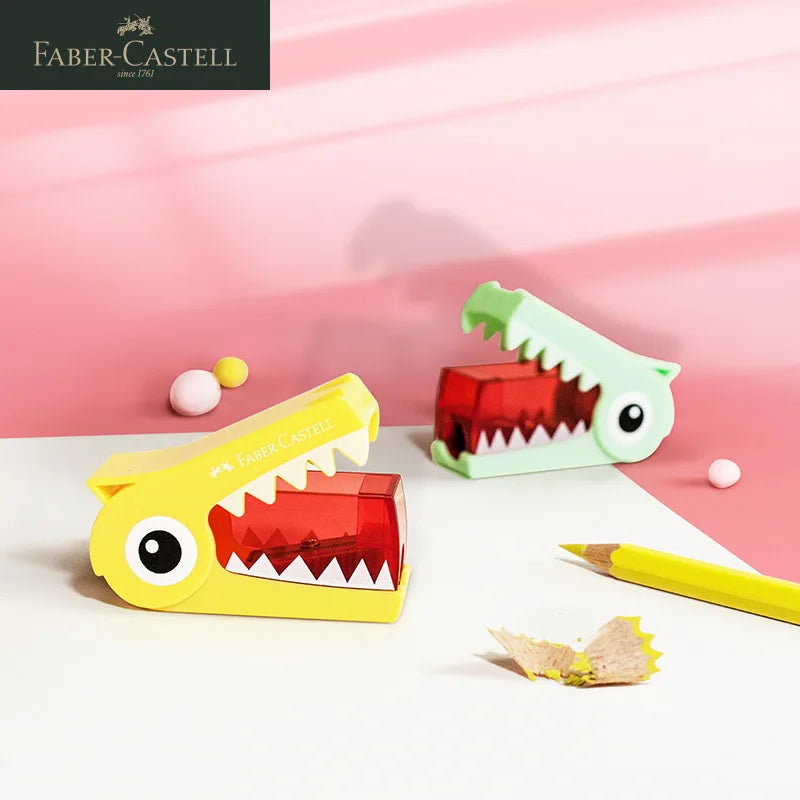 Faber-Castell Dinosaur Pencil Sharpener Cute Kids Stationery Tool