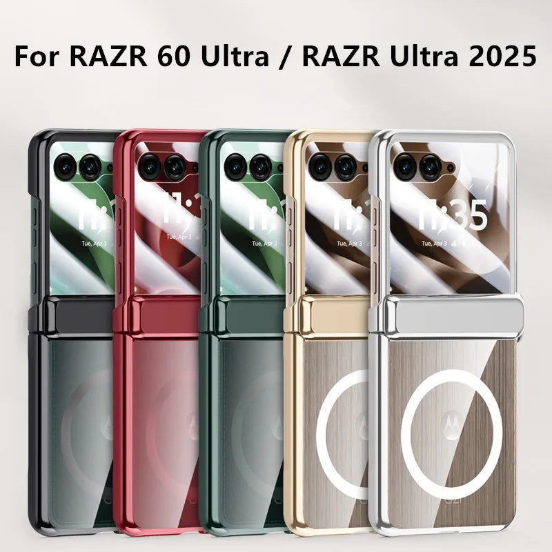 MagSafe Glossy Hard Case for Motorola Razr 70 60 Ultra Hinge Cover