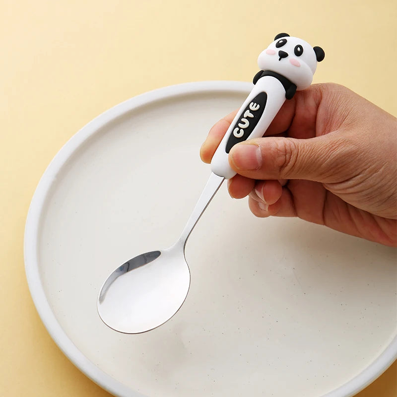 Cute Animal Stainless Steel Spoon – Panda Rabbit Bear Coffee Dessert Spoon