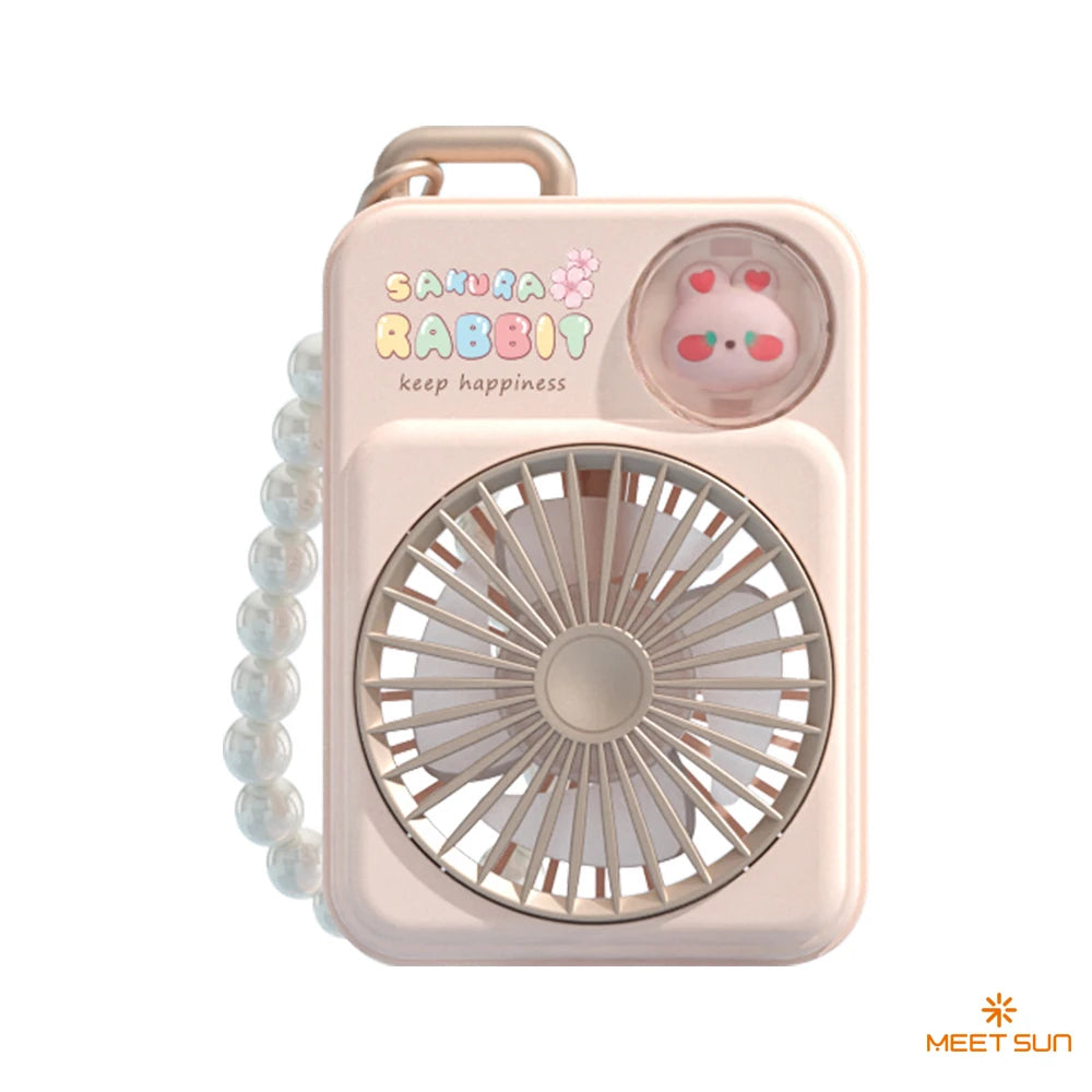 MEET SUN Mini Handheld Fan UK USB Rechargeable Cooling Fan