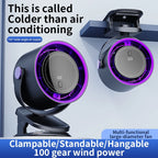 Wireless Rechargeable Fan UK 100-Speed Turbo Fan with Display