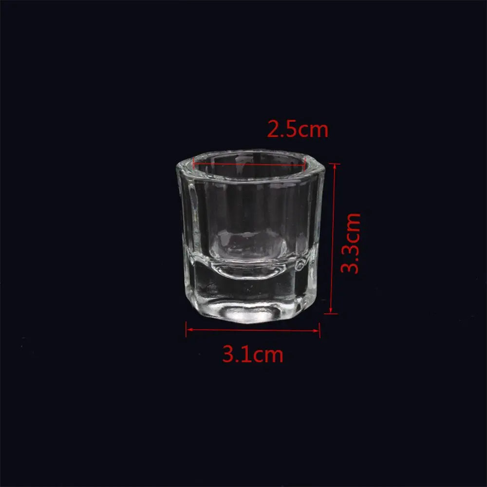 Octagon Crystal Nail Art Mixing Cup UV Powder Mixing Manicure Tool