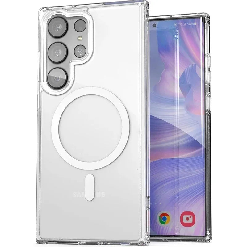 Clear Magnetic MagSafe Case for Samsung Galaxy S20 S21 S22 S23 S24 S25 Main image