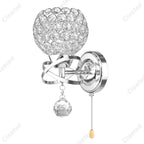 European Crystal Wall Lamp Elegant Bedside Sconce