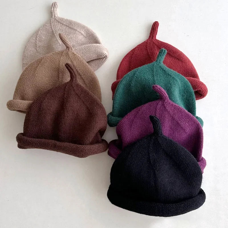 Kids Winter Crochet Bonnet Warm Baby Hat for Newborns