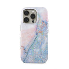 Luxury Blue Flower Double-Layer Case for iPhone 17 16 15 14 13 Pro Max