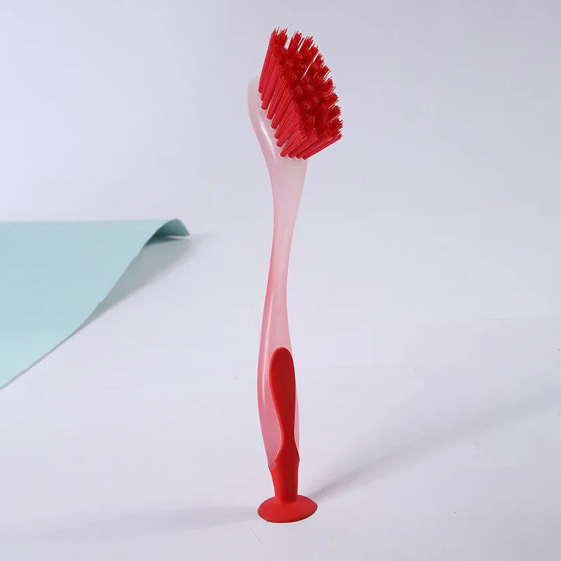 Pot Cleaning Brush Suction Cup Sink Scrubber