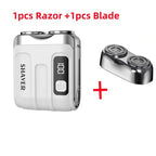Mini Electric Shaver Cordless Dual Blade USB Recharge Beard Trimmer Tool