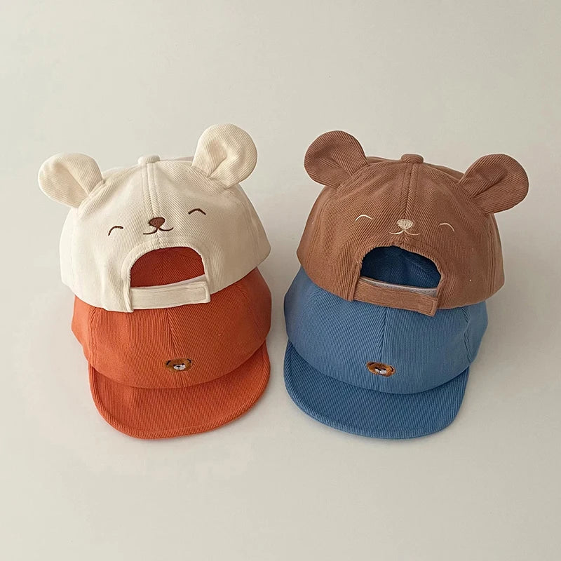Cartoon Bear Baby Cap UK Cute Kids Baseball Sun Hat Main image