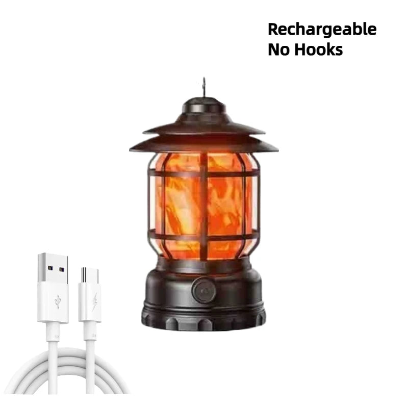2-in-1 Solar Camping Lantern USB Rechargeable Light