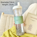 850ml Pearl Milk Tea Cup Cute Large Capacity Straw Water Bottle