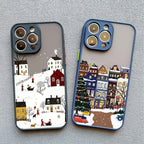 Rural Snow Scenery Phone Case for iPhone 16 15 14 13 12 11 Pro Max