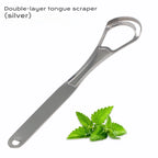 Reusable Stainless Steel Tongue Scraper Fresh Breath Oral Hygiene Tool