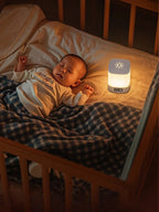 Smart LED Night Light with Clock USB Rechargeable Lamp
