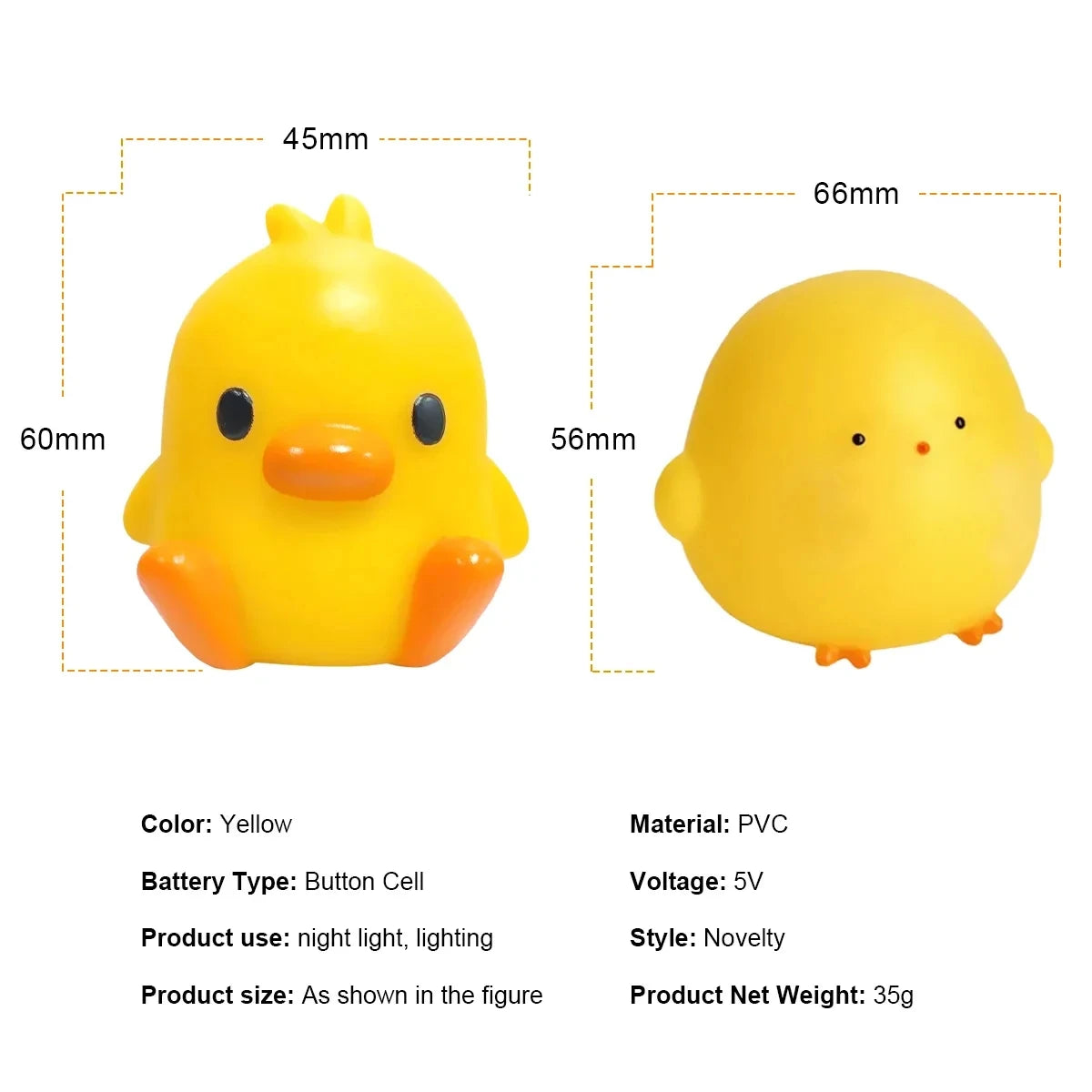 Cute Duck Night Light for Kids Bedroom & Nursery Décor