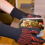 800°C Heat Resistant BBQ Gloves – Fireproof Oven & Grilling Mitts