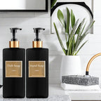 Shower Soap Dispenser Set Refillable Shampoo, Conditioner & Soap Bottles