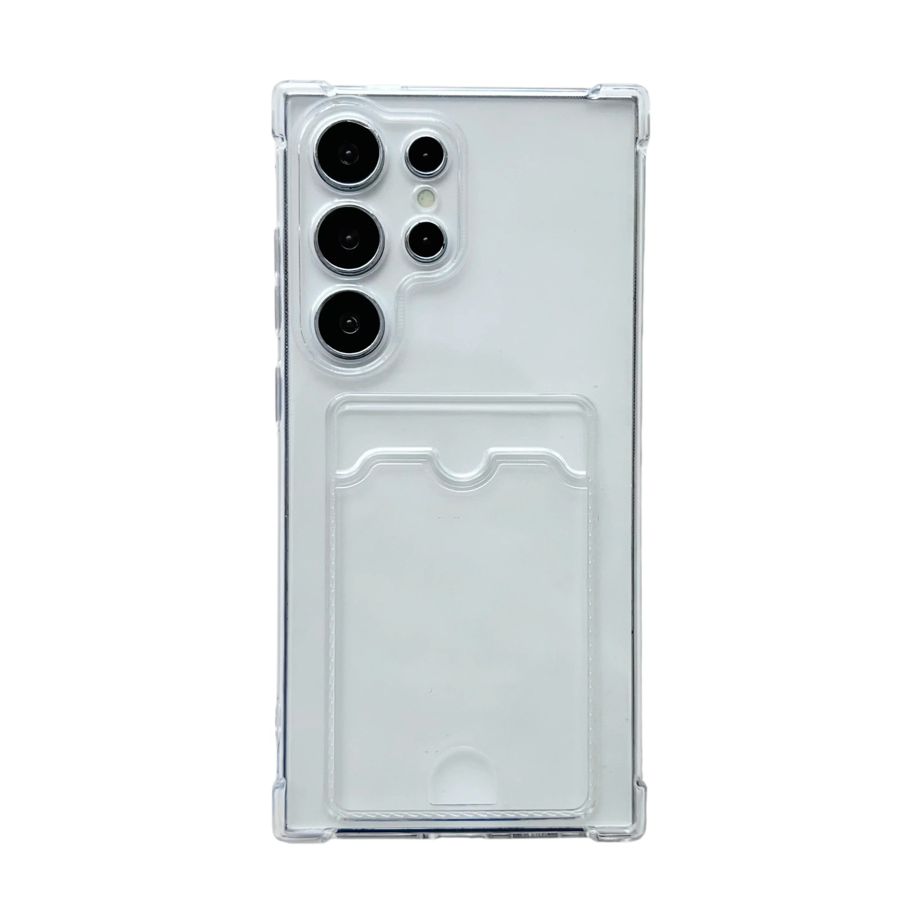 Transparent Card Holder Case for Samsung Galaxy S21 S22 S23 S24 S25