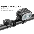 2-in-1 Bicycle Headlight & Horn Rechargeable Bike Light