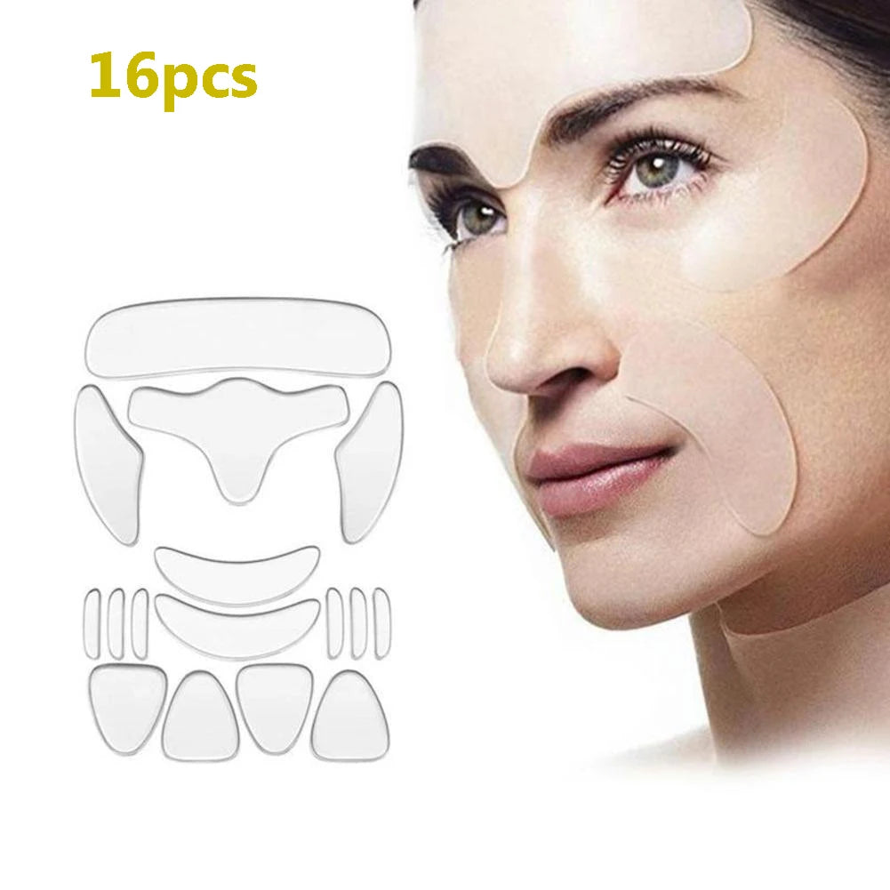 Reusable Silicone Anti Wrinkle Face Patches Neck Forehead Eye